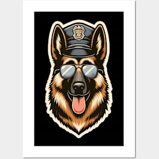 German Shepherd Police Posters and Art